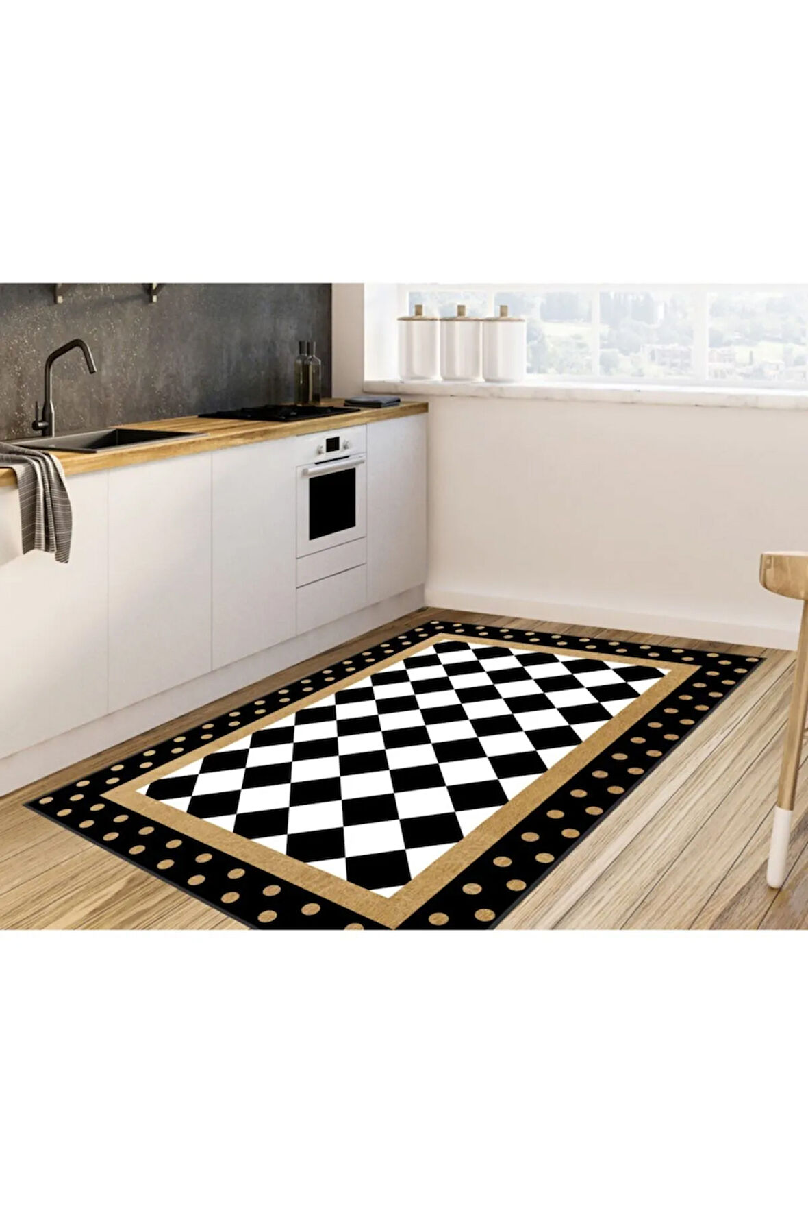 Dijital Baskı Yıkanabilir Kaymaz Taban Mutfak Halısı Ve Yolluk RVG2015