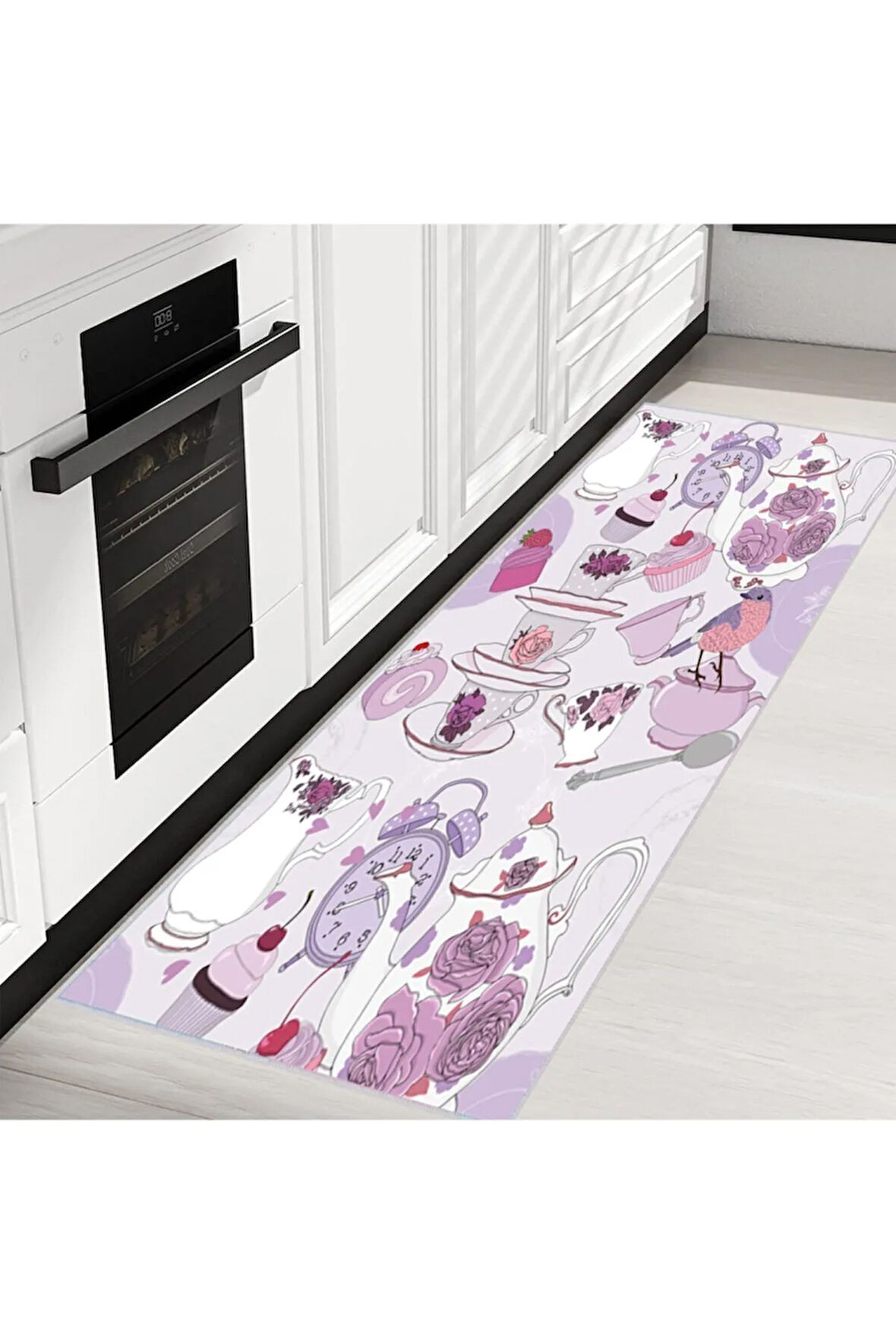 Dijital Baskı Yıkanabilir Kaymaz Taban Mutfak Halısı RVG2034-HT-1104