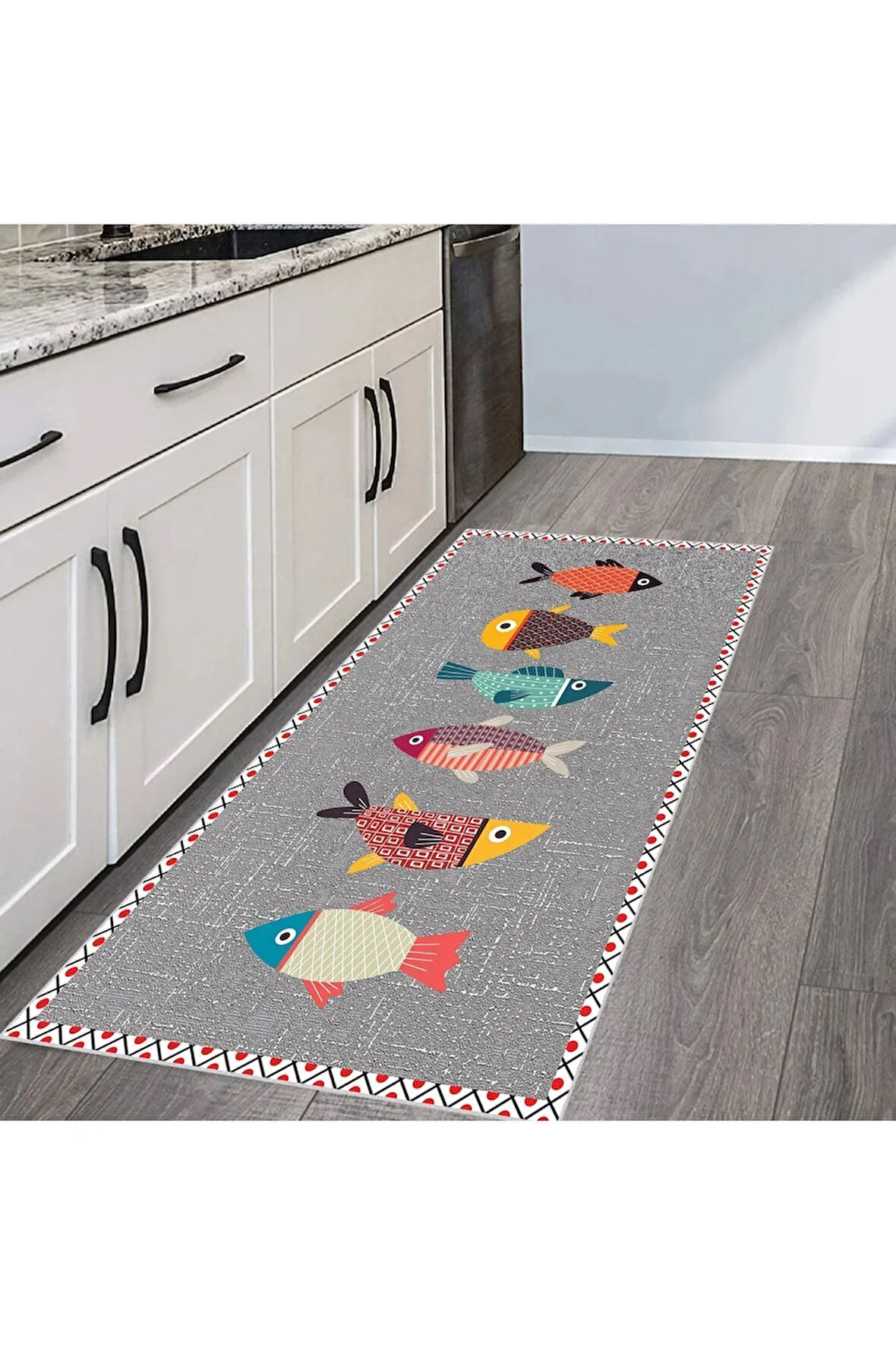 Dijital Baskı Yıkanabilir Kaymaz Taban Mutfak Halısı Ve Yolluk RVG2111-SM217