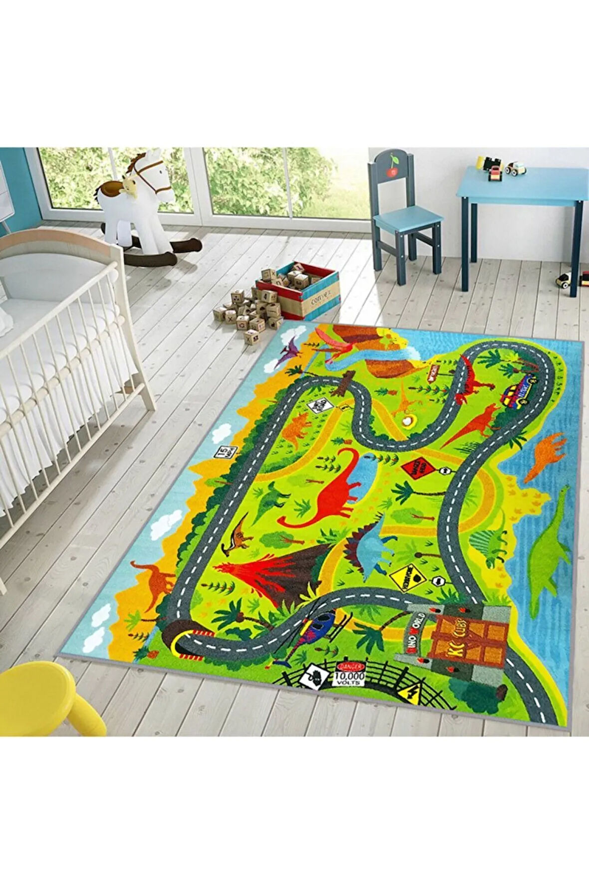 Dijital Baskı Yıkanabilir Kaymaz Taban Çocuk Halısı Ve Yolluk RVG4034