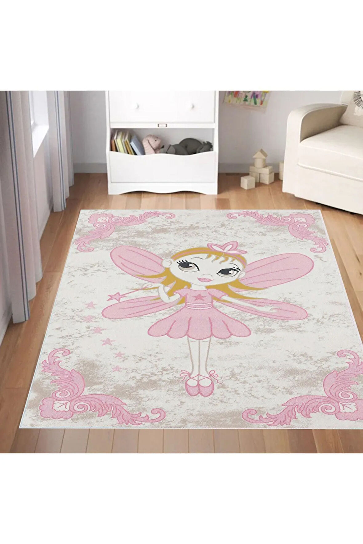 Dijital Baskı Yıkanabilir Kaymaz Taban Çocuk Halısı RVG4063