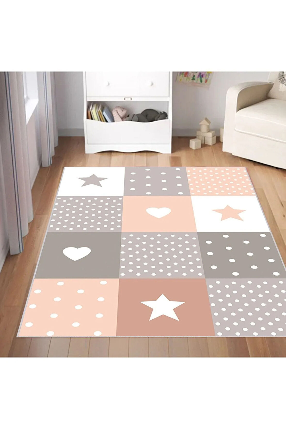 Dijital Baskı Yıkanabilir Kaymaz Taban Çocuk Halısı Ve Yolluk RVG4082-SD730