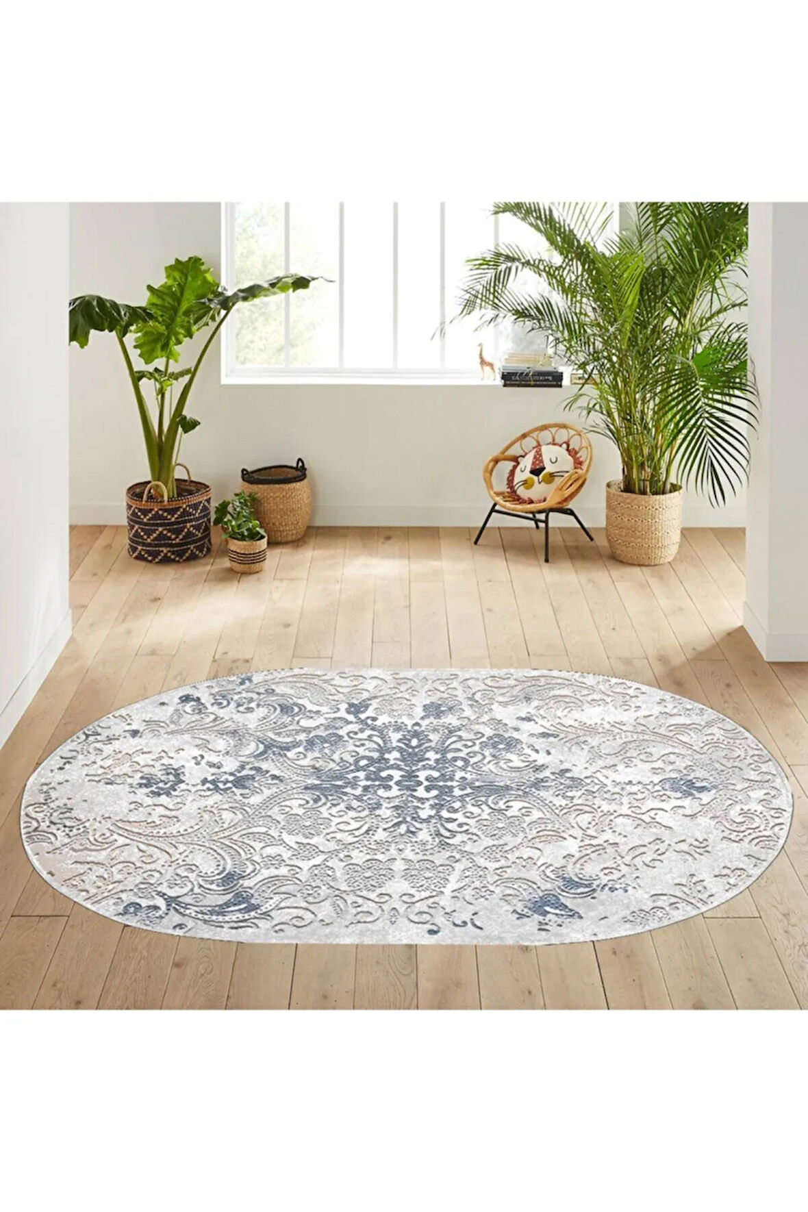 Dijital Baskı Yıkanabilir Kaymaz Taban Salon Halısı Ve Yolluk RVG7076