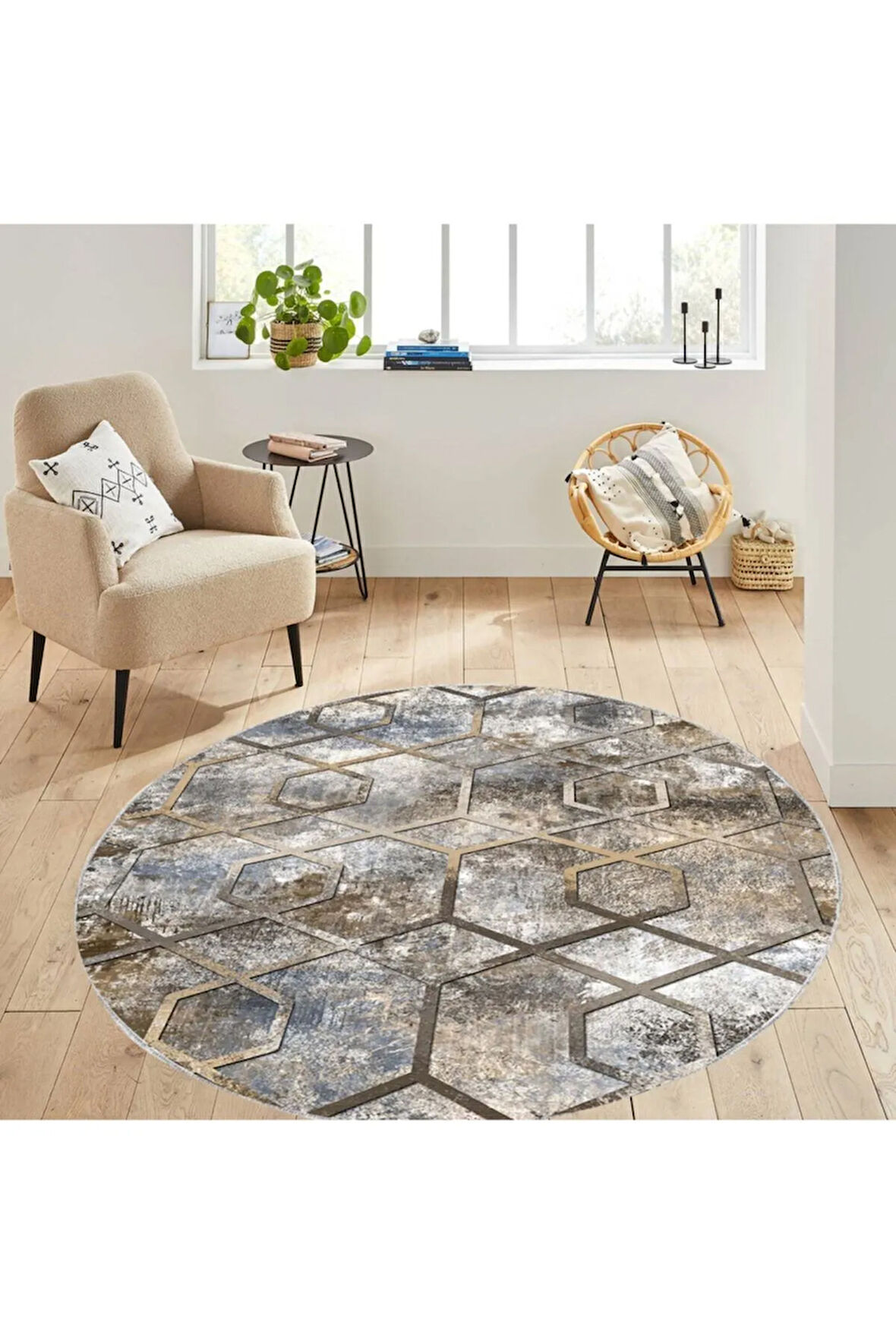 Dijital Baskı Yıkanabilir Kaymaz Taban Salon Halısı Ve Yolluk RVG7101