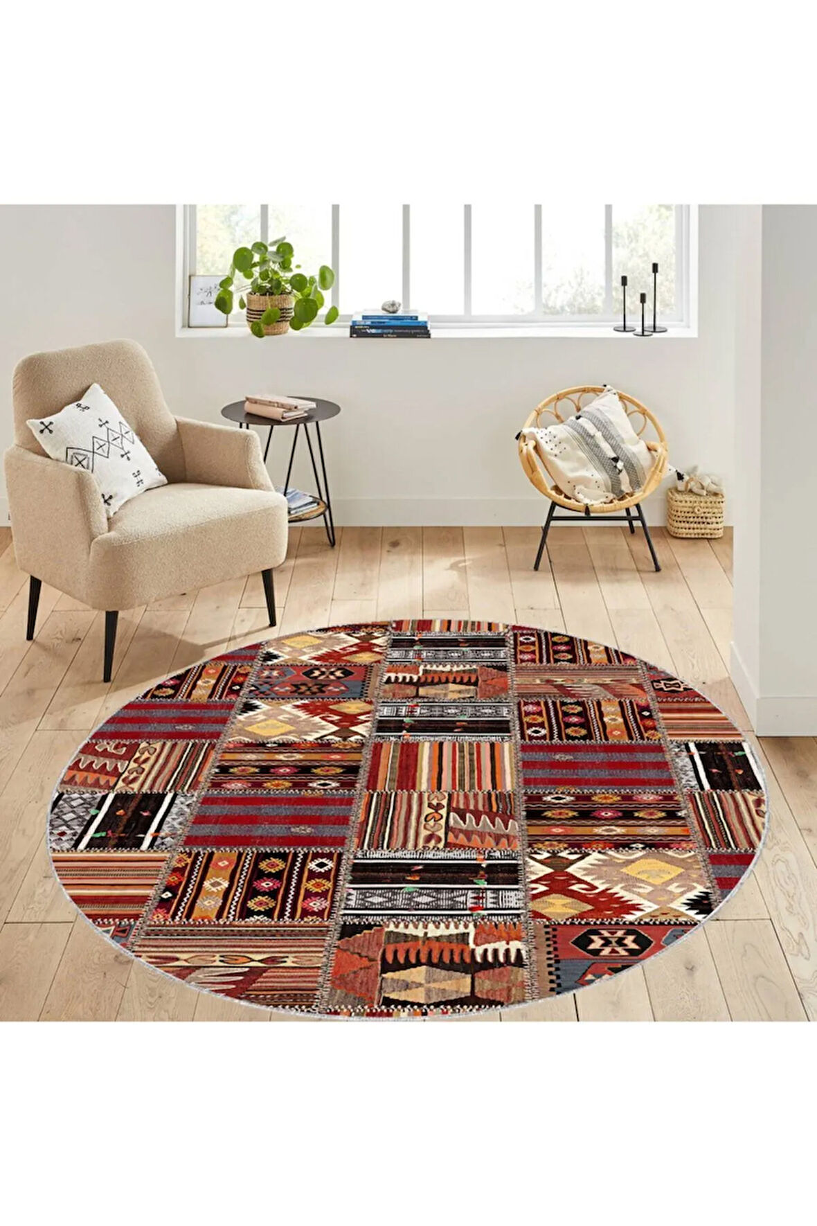 Dijital Baskı Yıkanabilir Kaymaz Taban Salon Halısı Ve Yolluk RVG7107