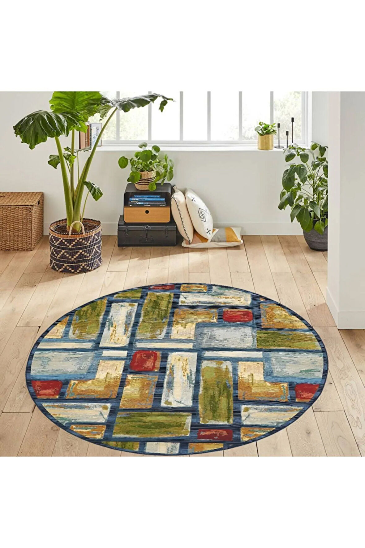 Dijital Baskı Yıkanabilir Kaymaz Taban Salon Halısı Ve Yolluk RVG7144