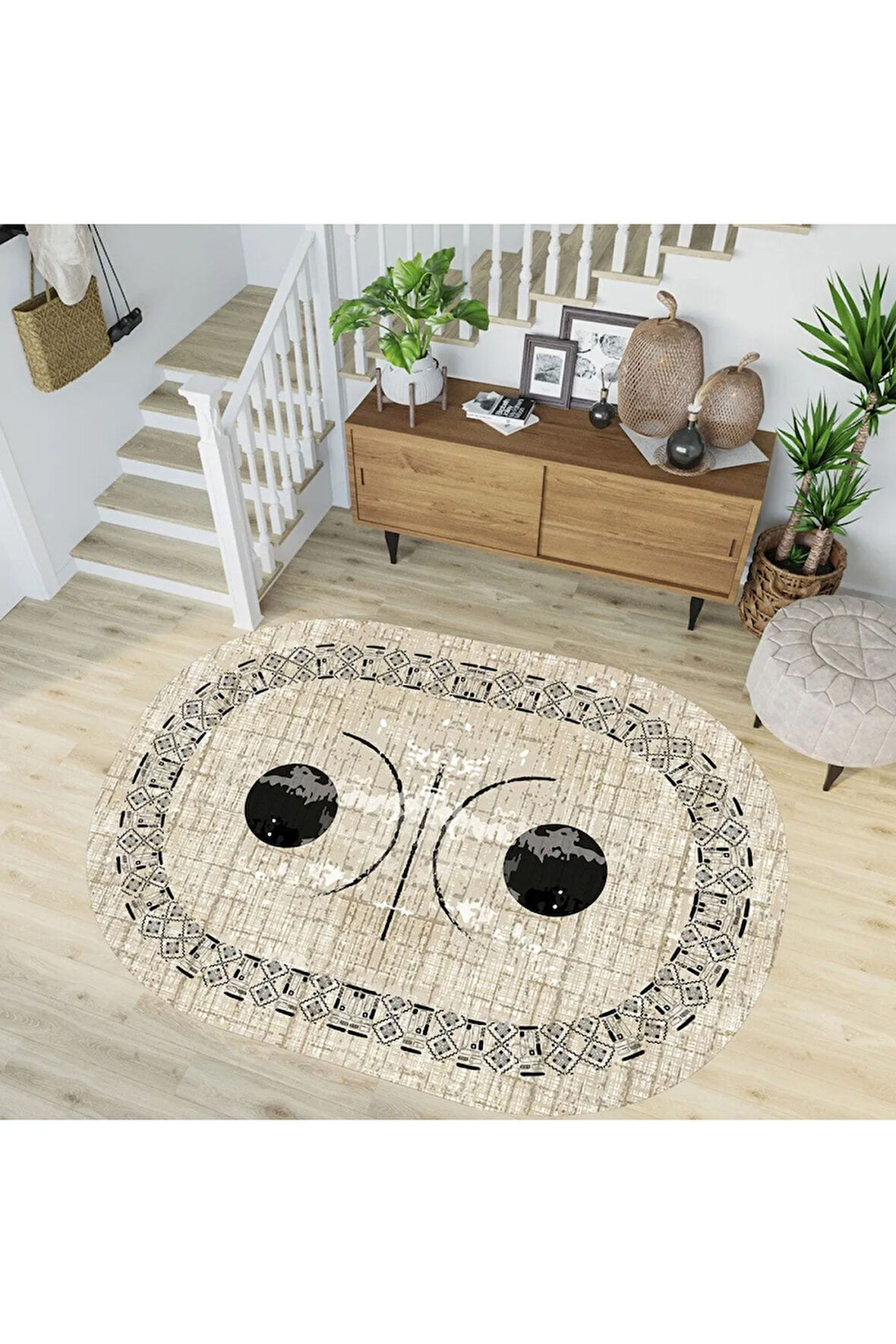 Dijital Baskı Yıkanabilir Kaymaz Taban Salon Halısı Ve Yolluk RVG7202-SD1068