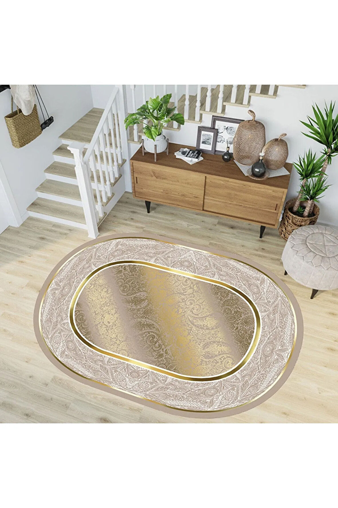 Dijital Baskı Yıkanabilir Kaymaz Taban Salon Halısı Ve Yolluk RVG7203-SD378