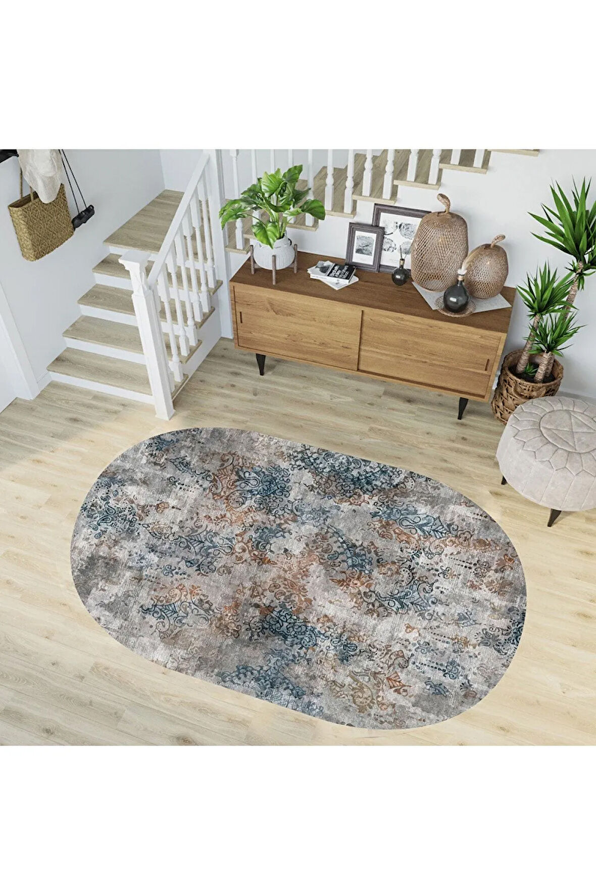 Dijital Baskı Yıkanabilir Kaymaz Taban Salon Halısı Ve Yolluk RVG7236-SD292