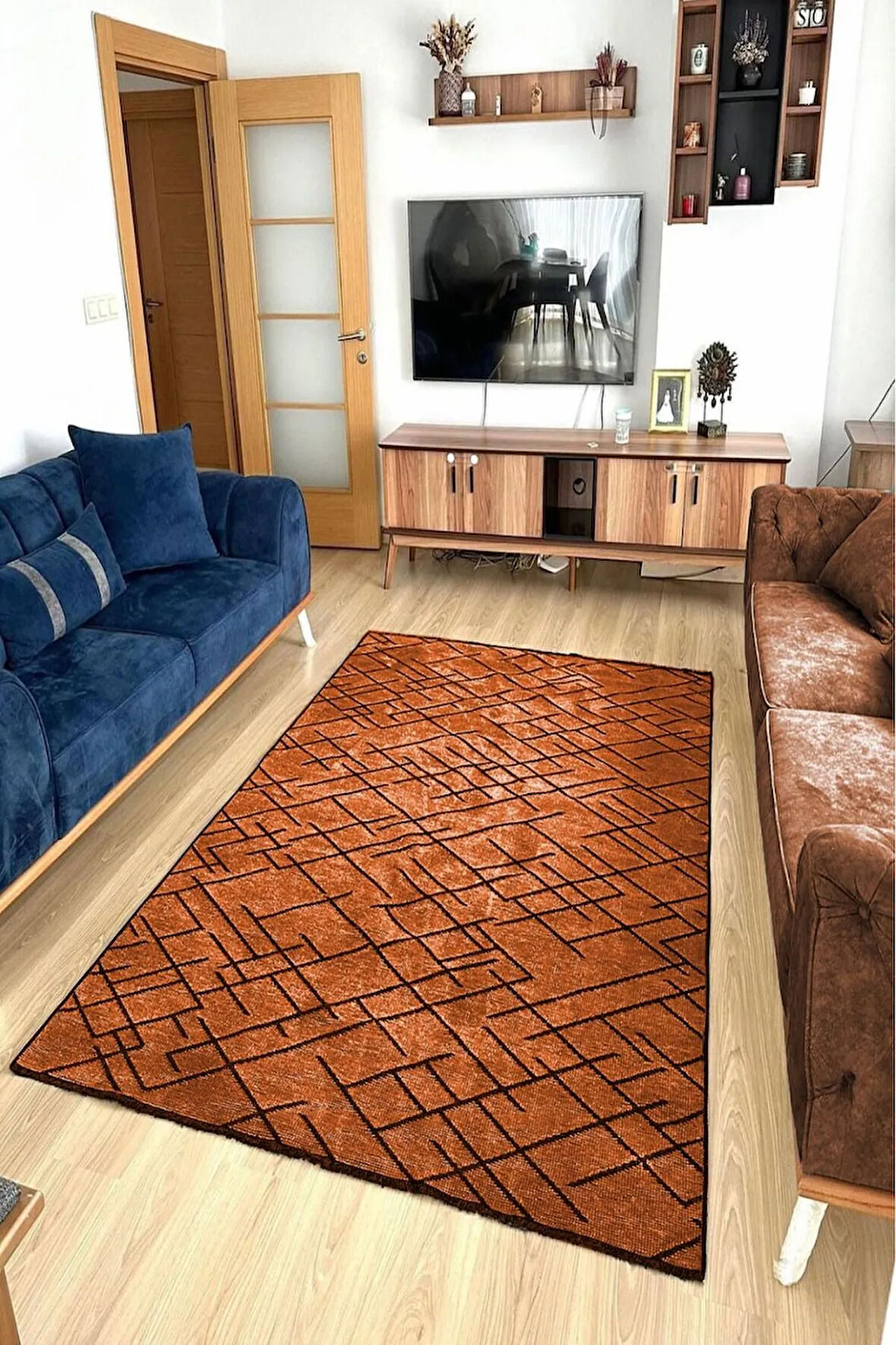 İskandinav  Halı Salon, Oturma Odası,Yatak Odası. Koridor, Mutfak Şönil Dokuma Halı