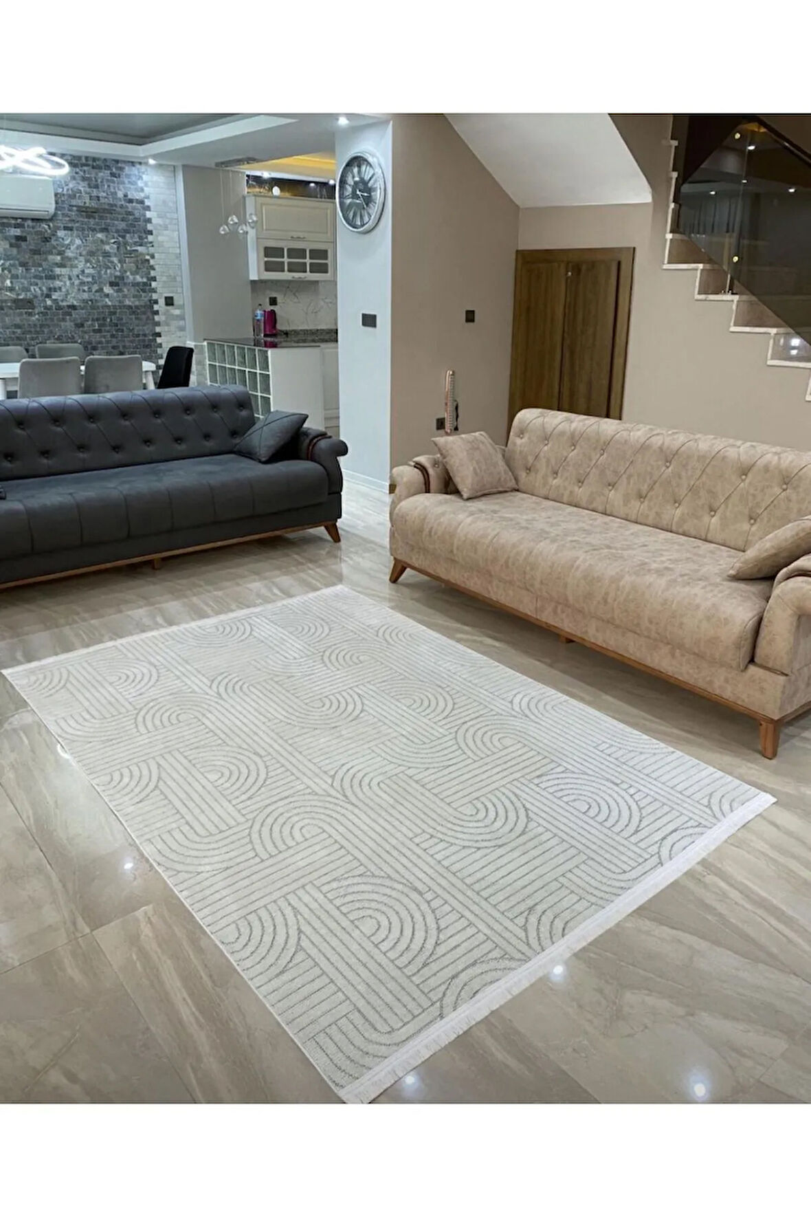 İskandinav  Halı Salon, Oturma Odası,Yatak Odası. Koridor, Mutfak Şönil Dokuma Halı