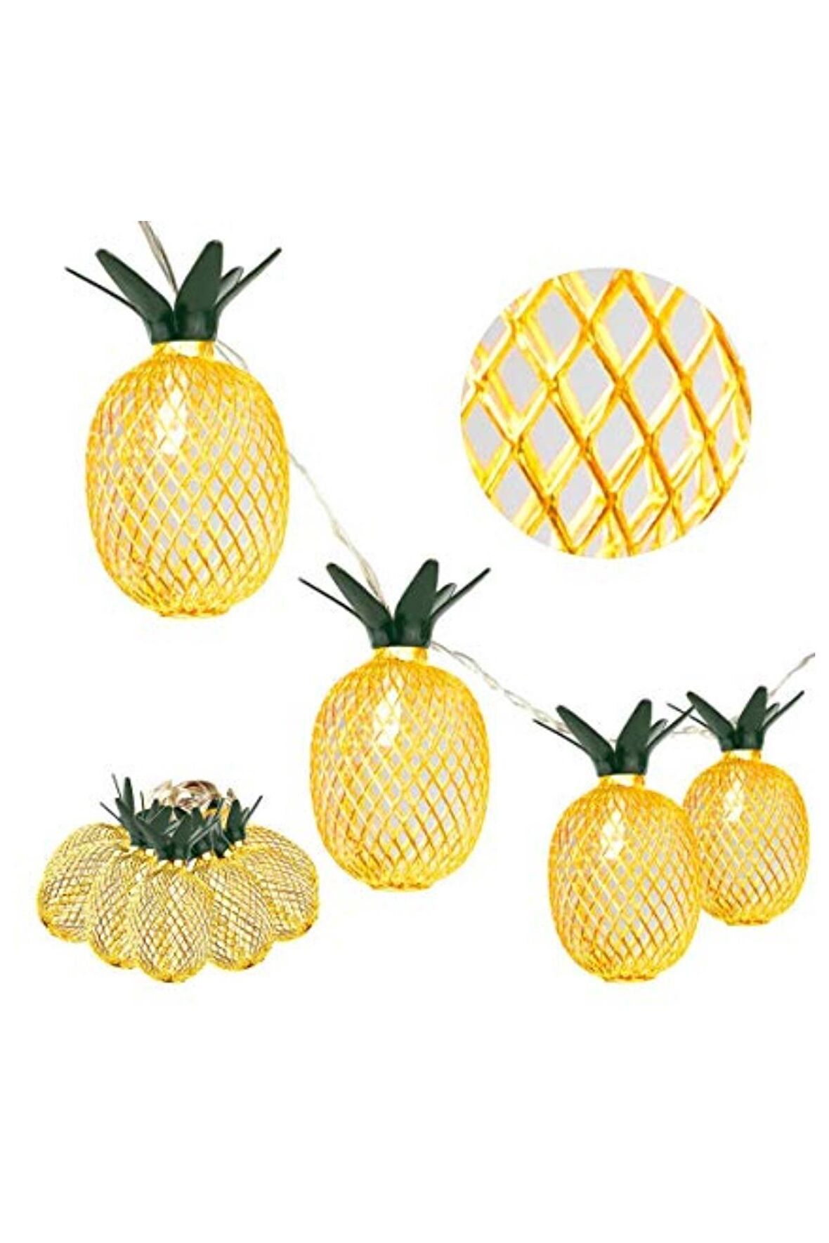 River World Dekoratif Pilli Pineapple Ananas Pilli Şerit Led Işık (1 Metre)