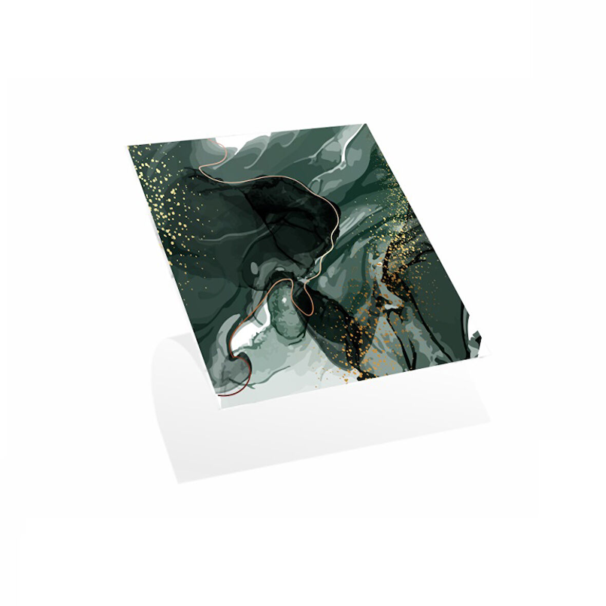 River World 4'lü Paket 30 cm x 30 cm Ebatında Zümrüt Model PVC Duvar Karosu 