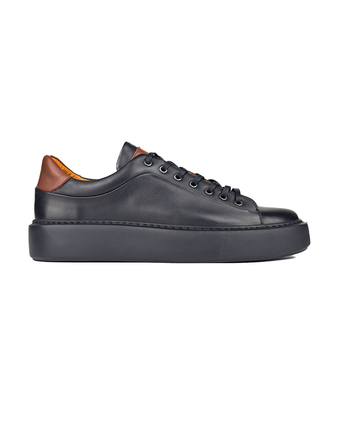 River World Erkek Spor Sneaker Ayakkabısı Hakiki Deri Siyah Renkte Atk
