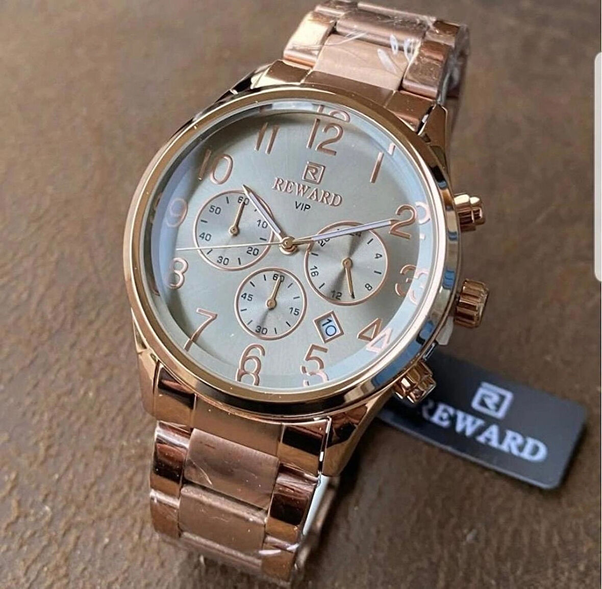 Reward Rosegold Klasik Model Fonksiyonlu&Takvimli Erkek Kol Saati