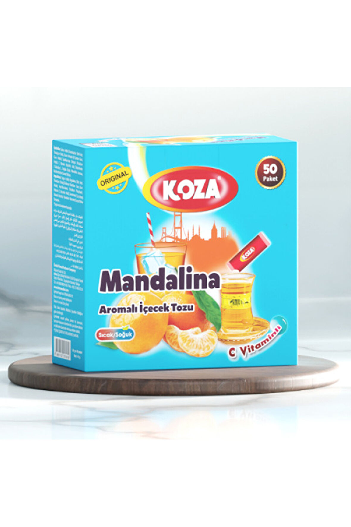 Koza Tek İçimlik Mandalina Aromalı Toz İçecek 50'li