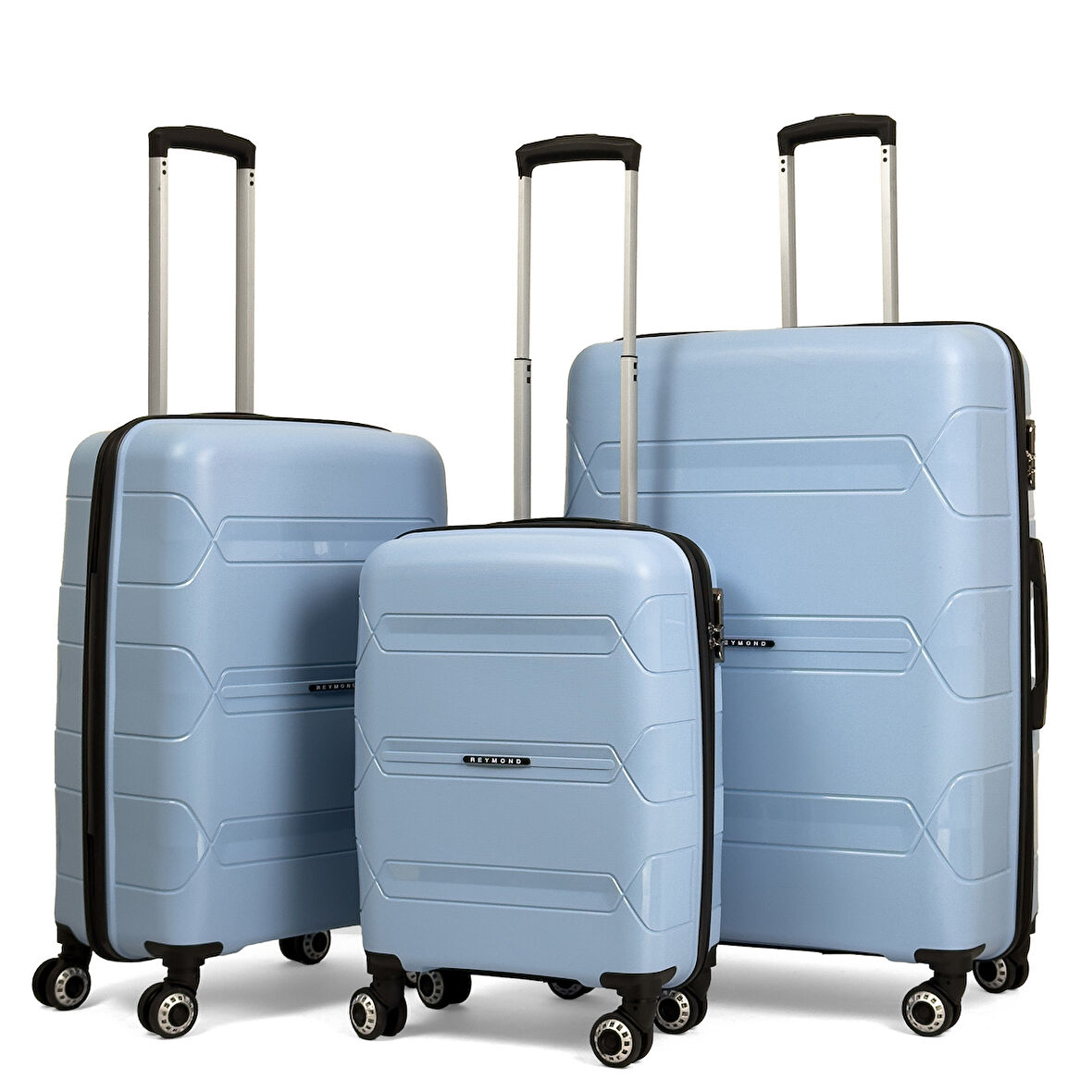 Lucas Polipropilen Kırılmaz Valiz, 3'lü Set