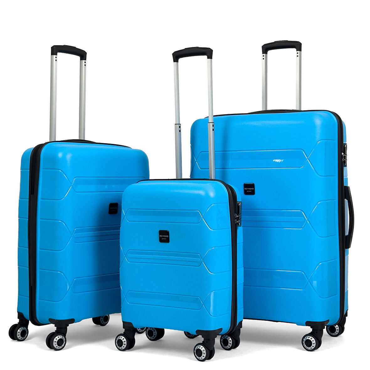 Lucas Polipropilen Kırılmaz Valiz, 3'lü Set