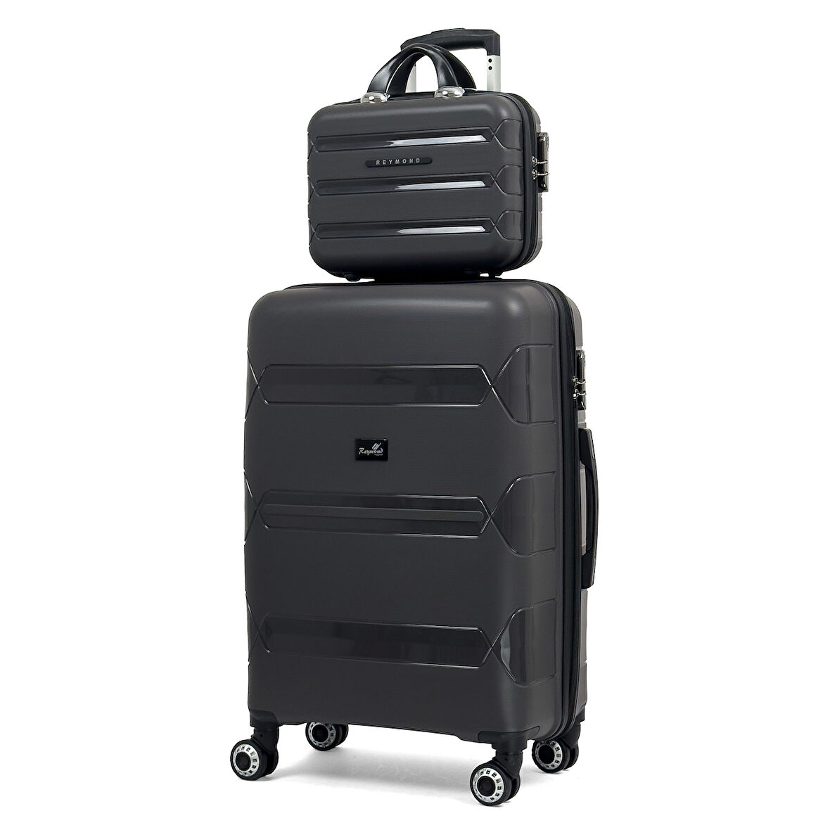 Lucas Polipropilen Kırılmaz Valiz Seti, Orta Boy&Makyaj