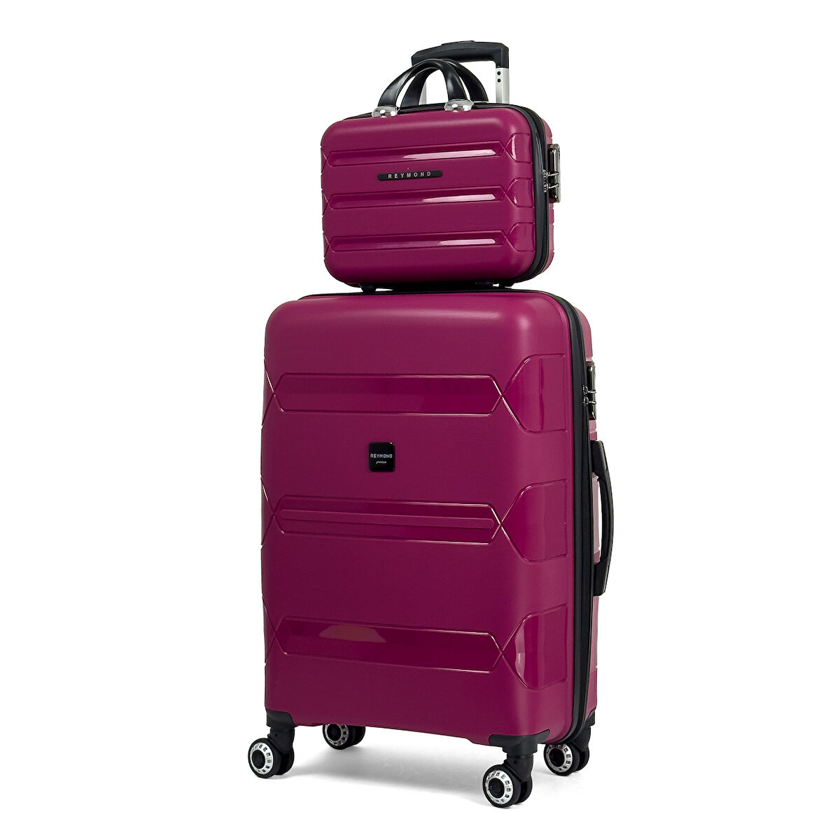 Lucas Polipropilen Kırılmaz Valiz Seti, Orta Boy&Makyaj