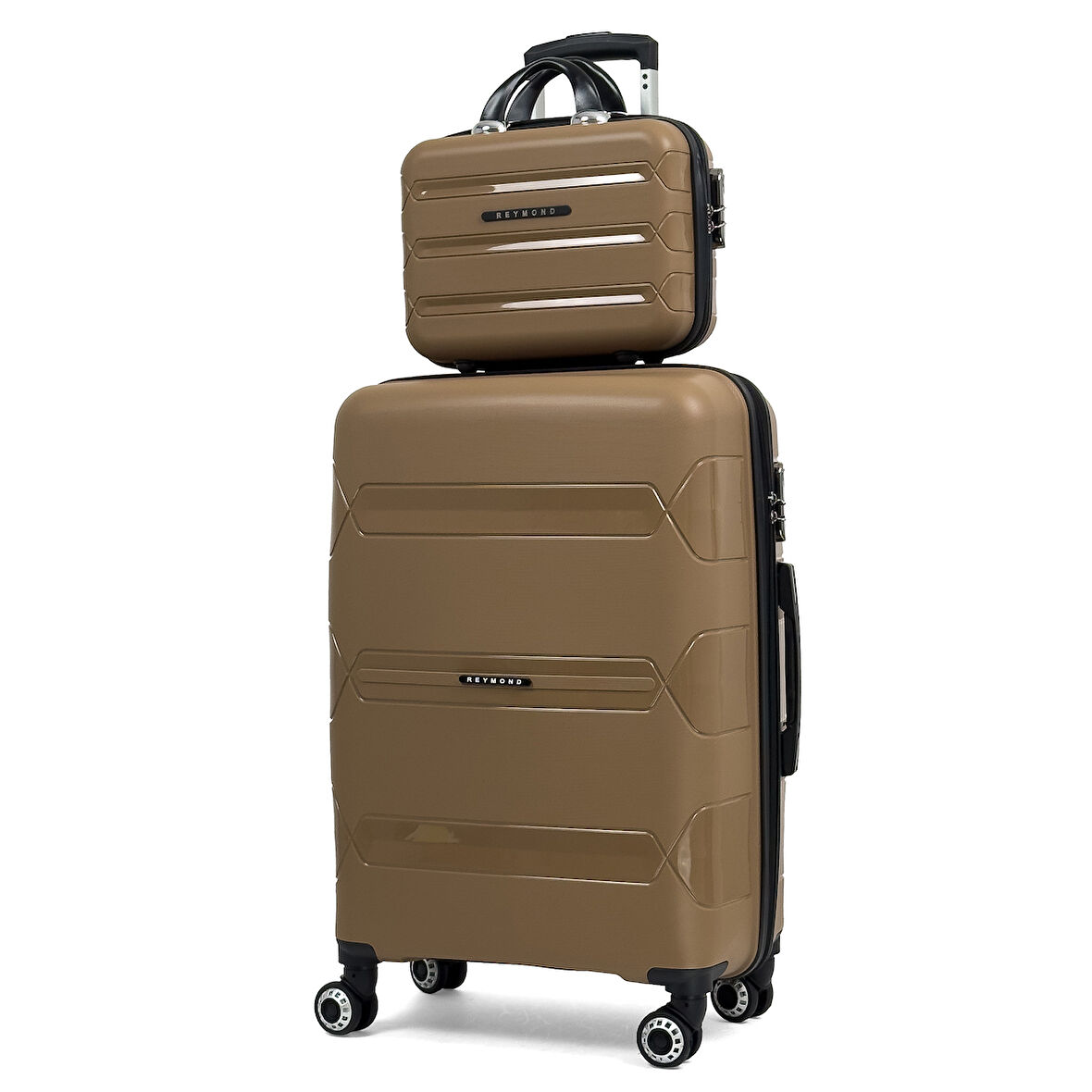 Lucas Polipropilen Kırılmaz Valiz Seti, Orta Boy&Makyaj