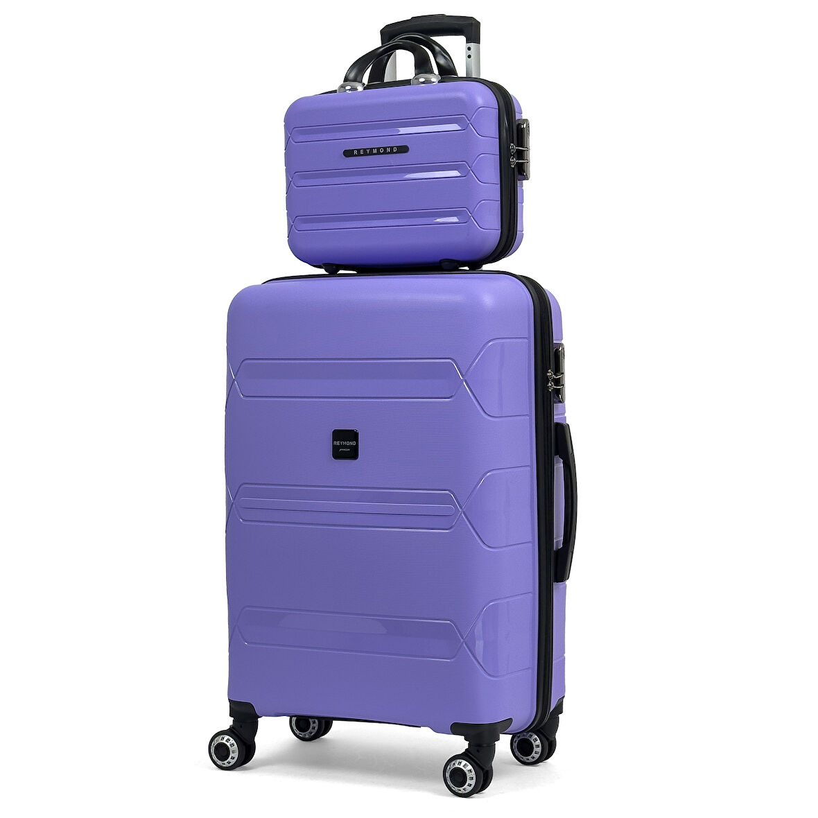 Lucas Polipropilen Kırılmaz Valiz Seti, Orta Boy&Makyaj