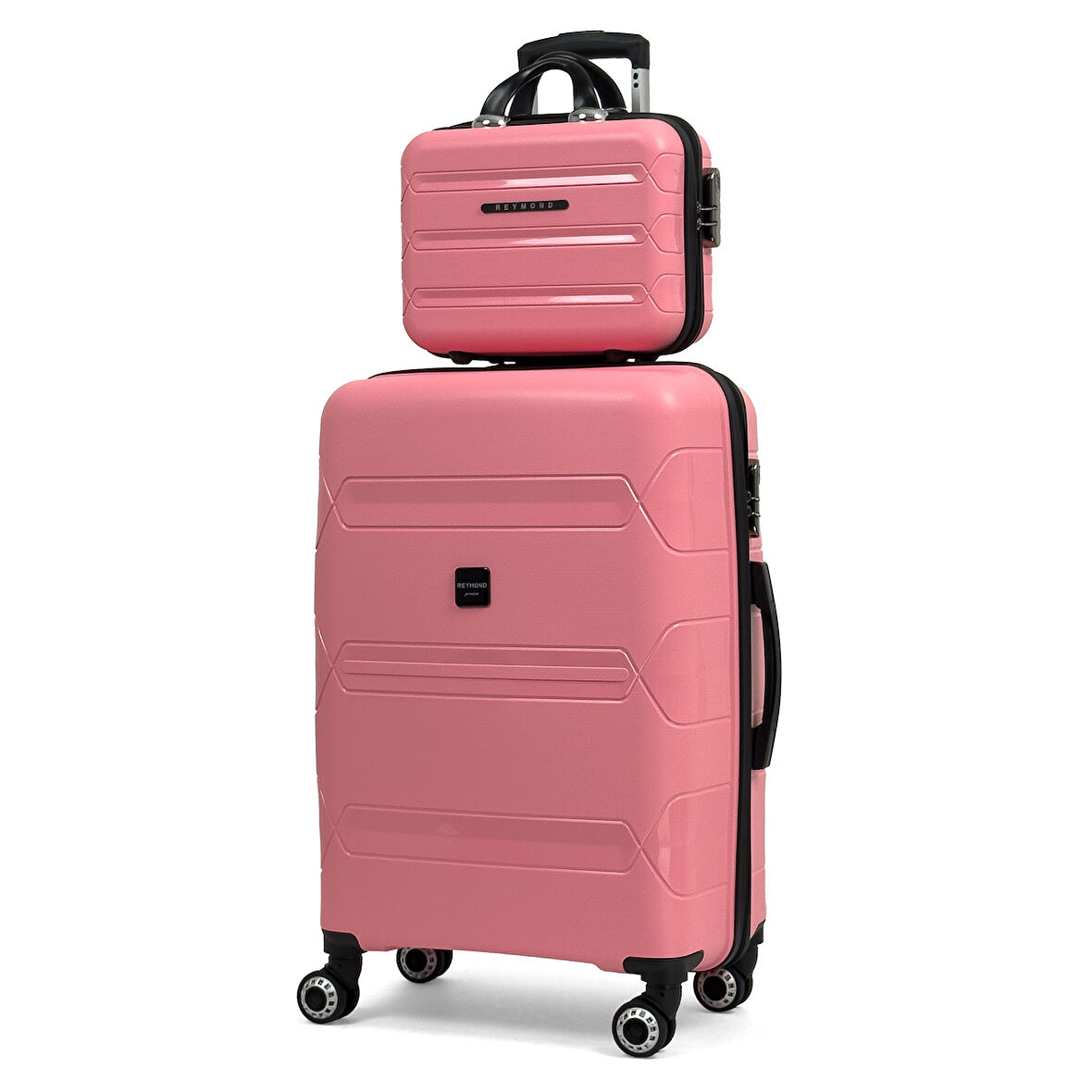 Lucas Polipropilen Kırılmaz Valiz Seti, Orta Boy&Makyaj