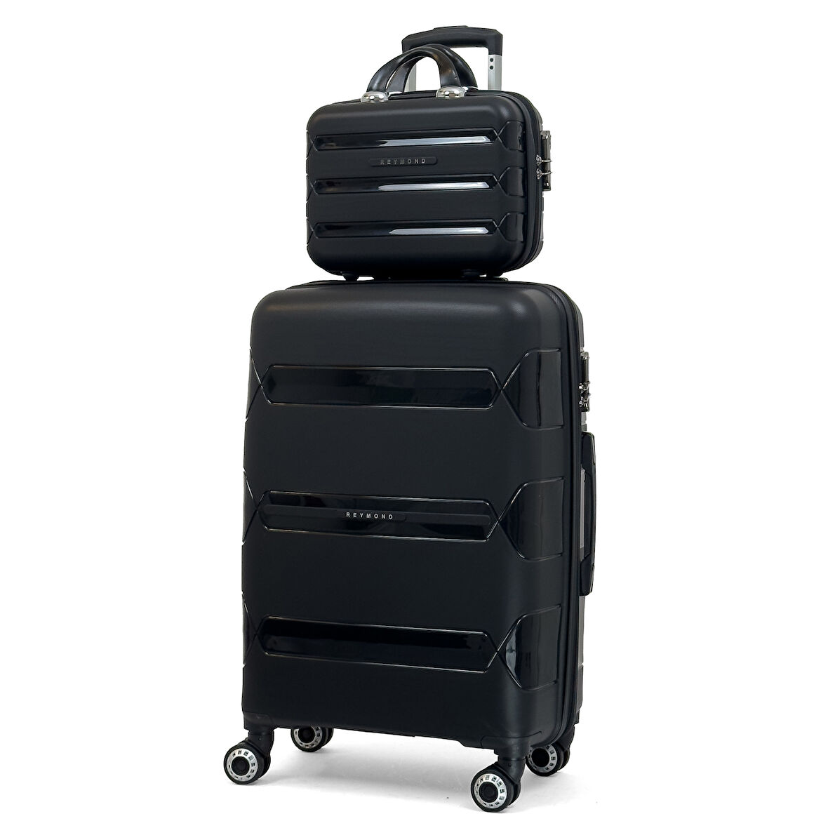 Lucas Polipropilen Kırılmaz Valiz Seti, Orta Boy&Makyaj