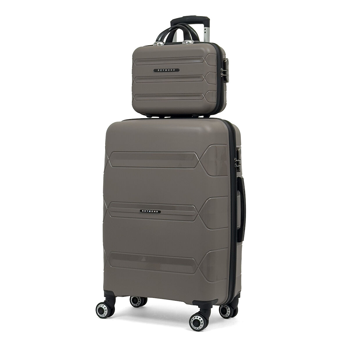 Lucas Polipropilen Kırılmaz Valiz Seti, Orta Boy&Makyaj