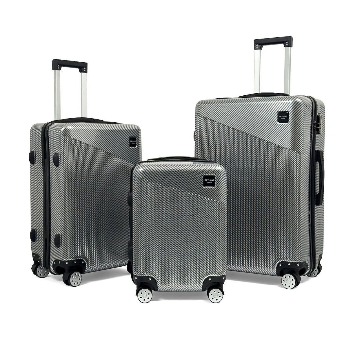 Venüs Aurora PC Valiz, Gümüş - 3'lü Set