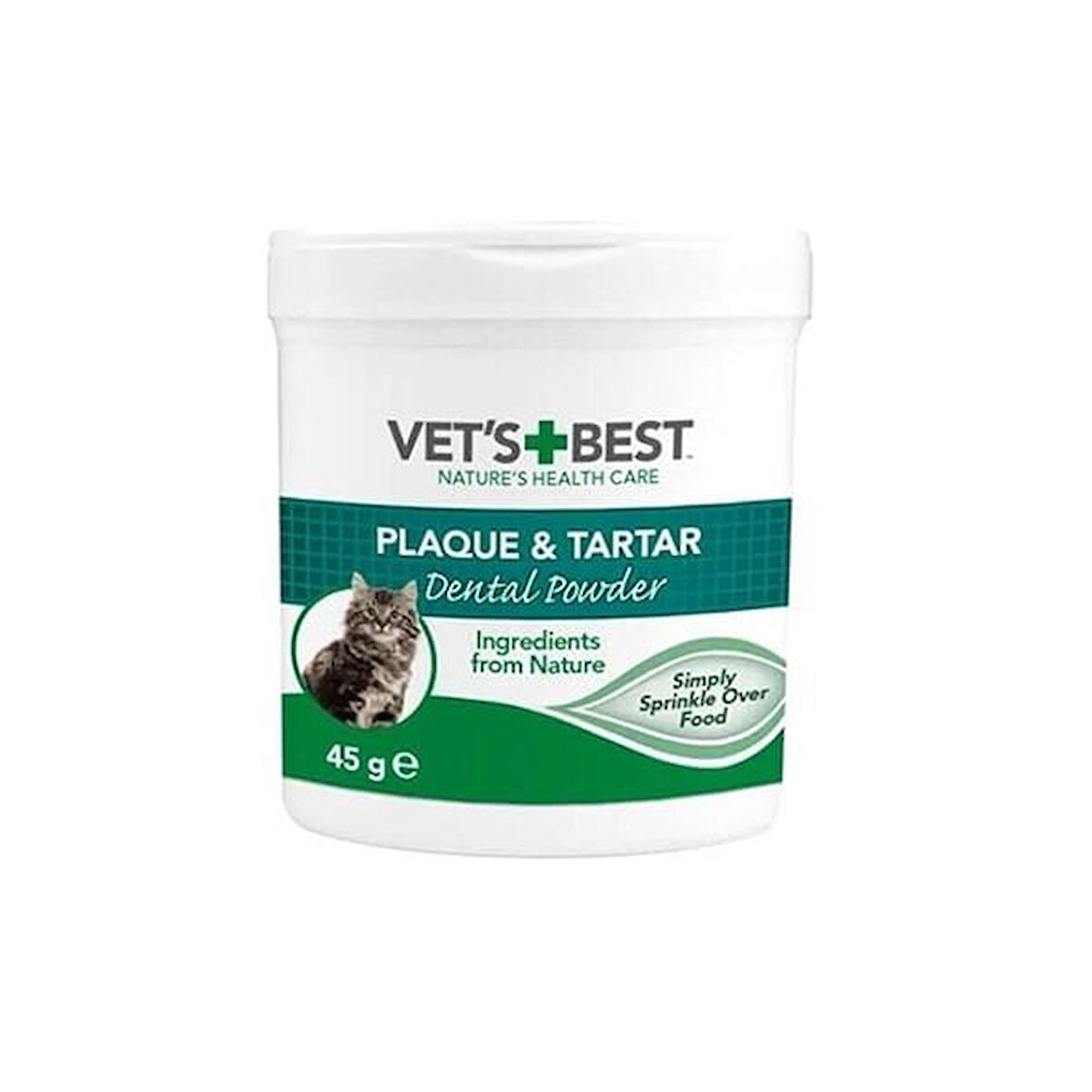 Vet's Best Plak ve Tartar Temizleyen Kedi Ağız Bakım Tozu 45 Gr