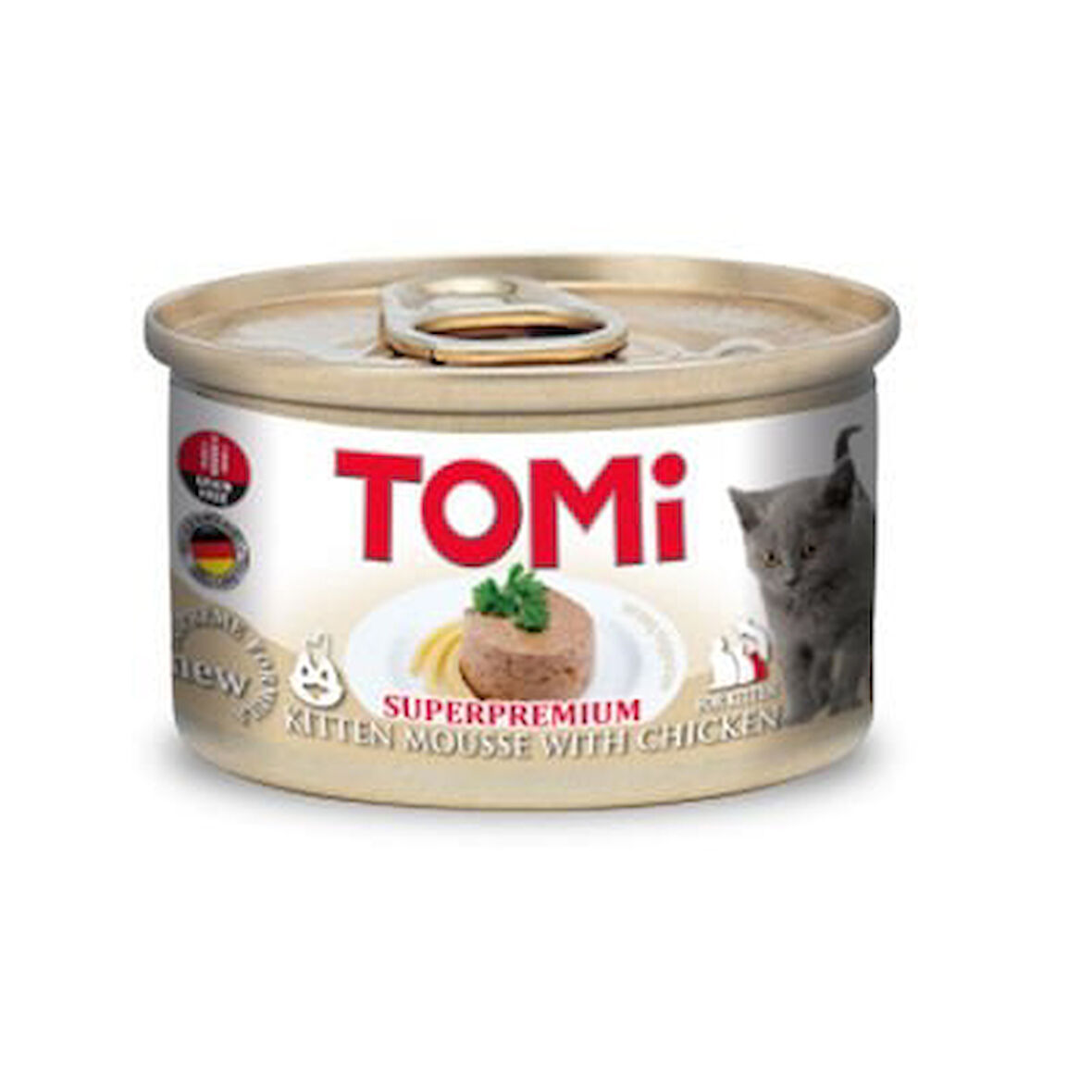 Tomi Kıyılmış Tavuklu Tahılsız Yavru Konserve Kedi Maması 85 Gr