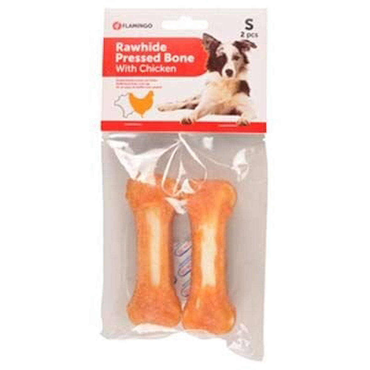 Flamingo Tavuk Kaplı Kemik Ödül Maması 2 Adet 10 Cm