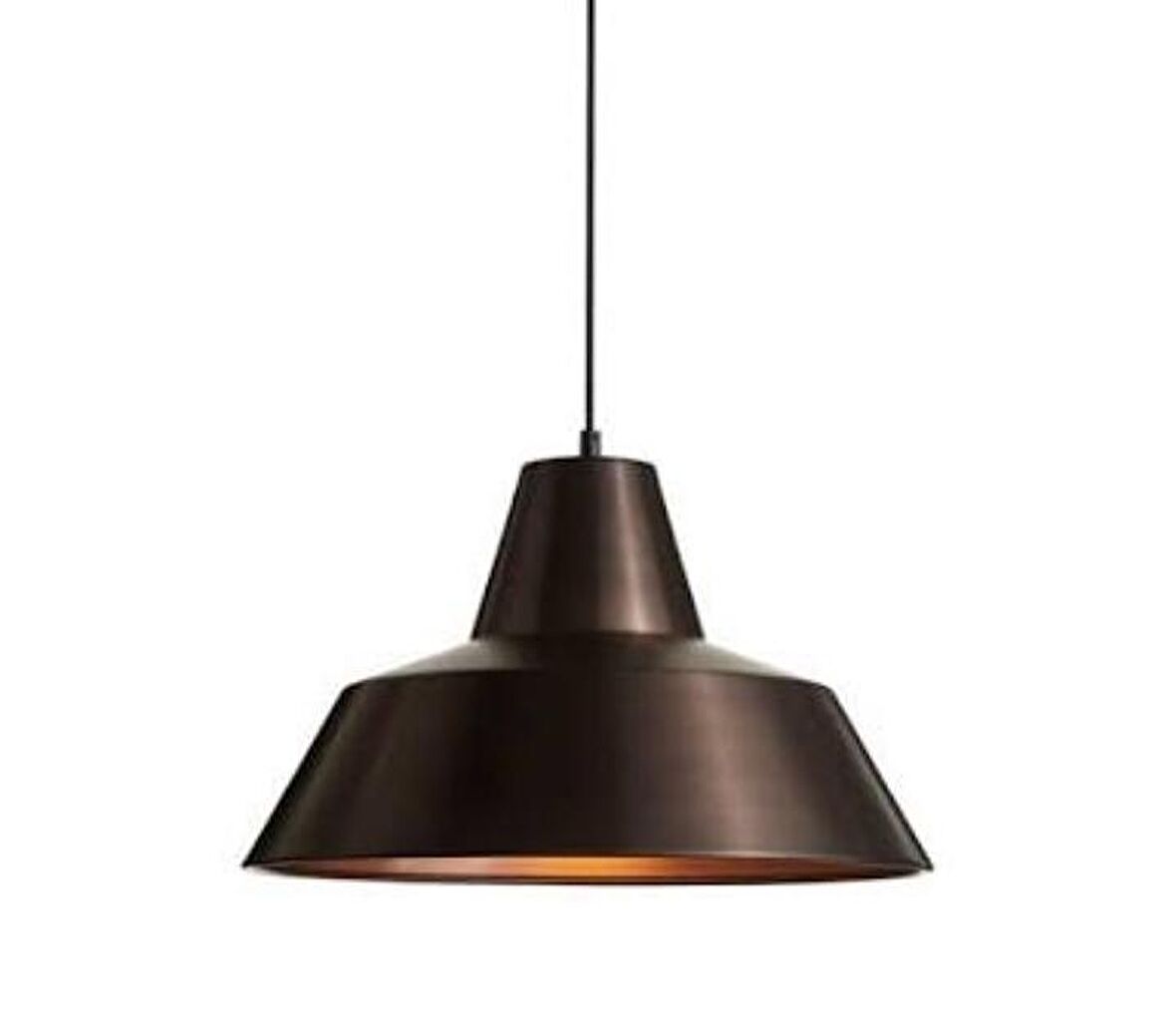 Retro Metal Sarkıt Avize Rustik Tekli Sarkıt Kahve İçi Beyaz Cafe Mutfak Aydınlatma 30 cm