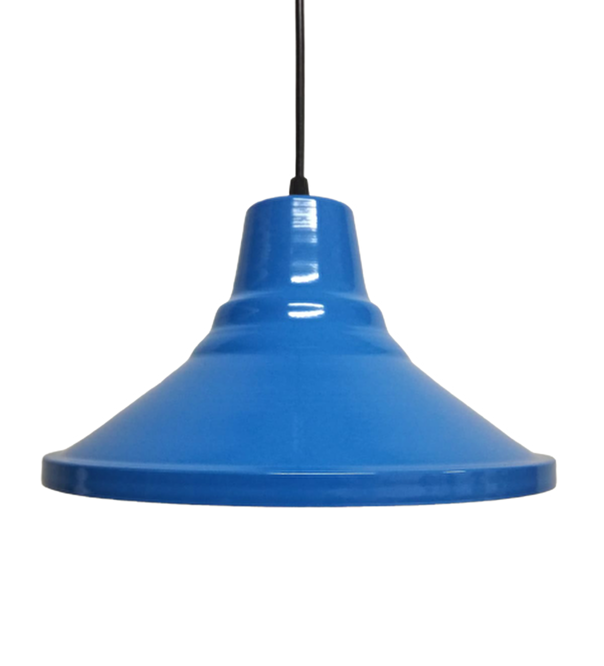 Retro Metal Sarkıt Avize Rustik Tekli Sarkıt Mavi İçi Beyaz Cafe Mutfak Aydınlatma