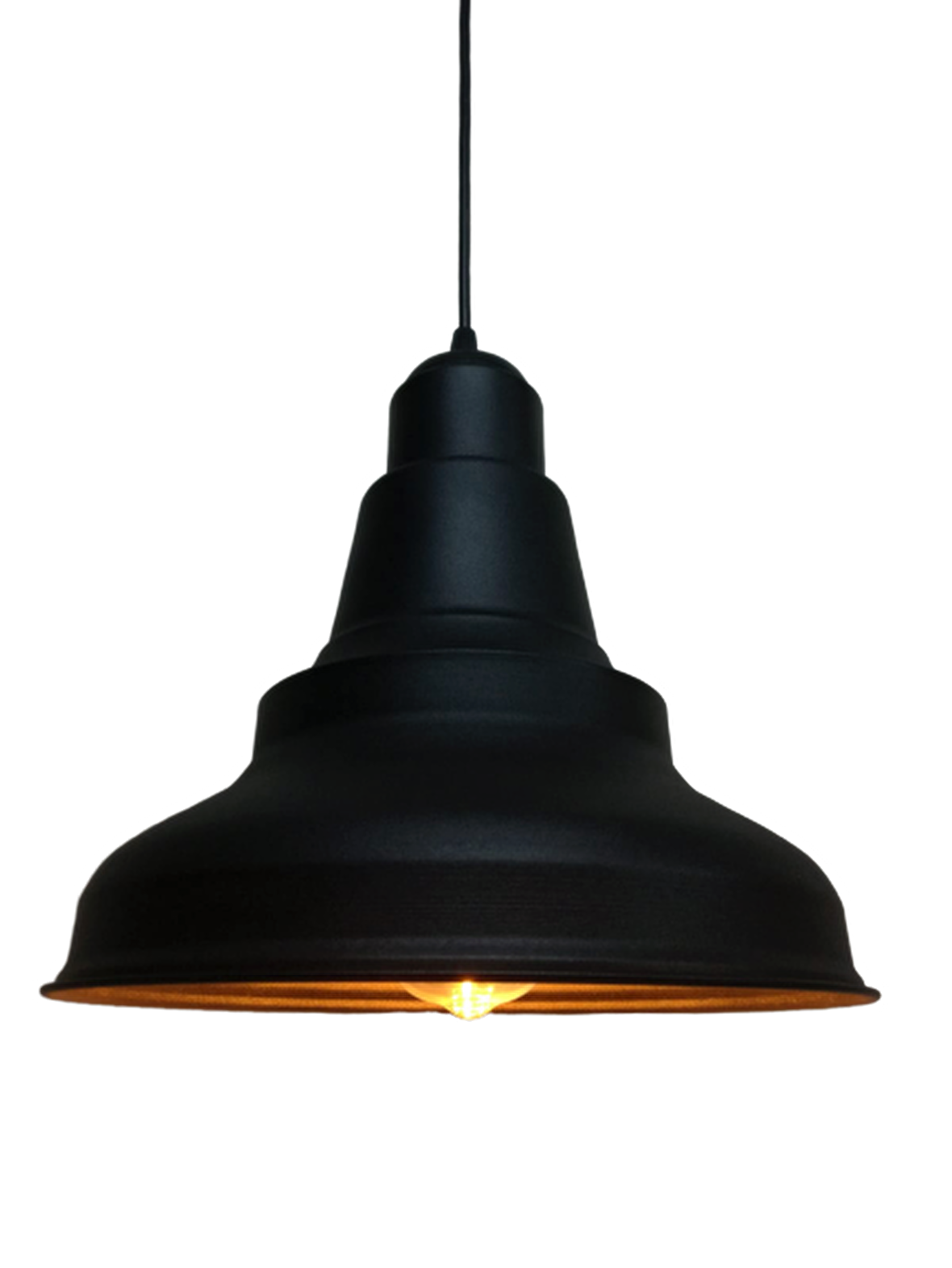 Retro Metal Sarkıt Avize Rustik Tekli Sarkıt Siyah Cafe Mutfak Aydınlatma