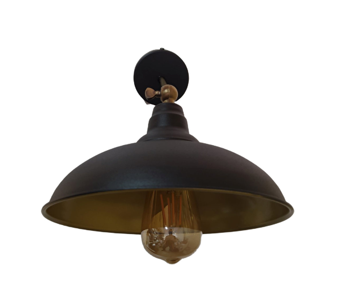 Rsylight Retro Rustik Metal Dekoratif Koridor - Mutfak Duvar Gold - Siyah Aplik 