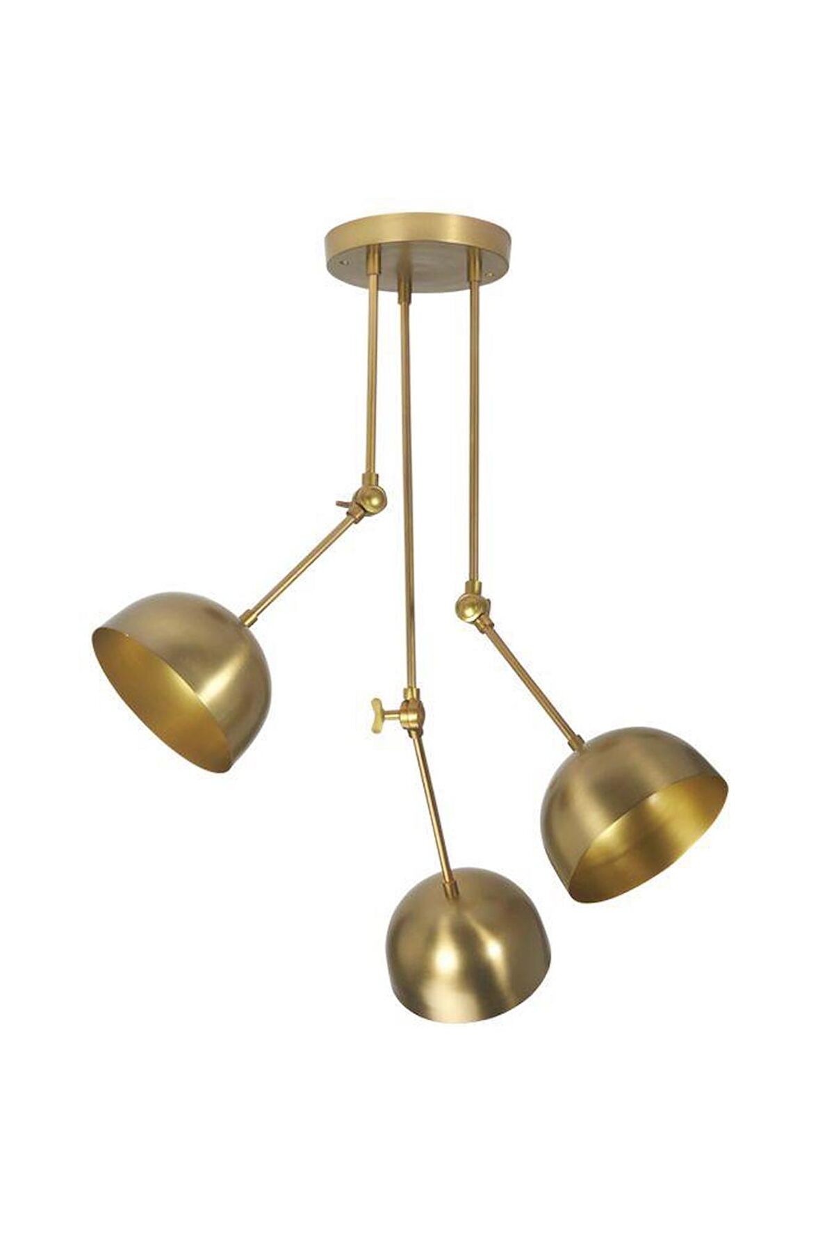 Rsylight Retro Metal 3Lü Eskitme Kaplama Akrobatik Mafsallı Dekoratif Rustik Avize