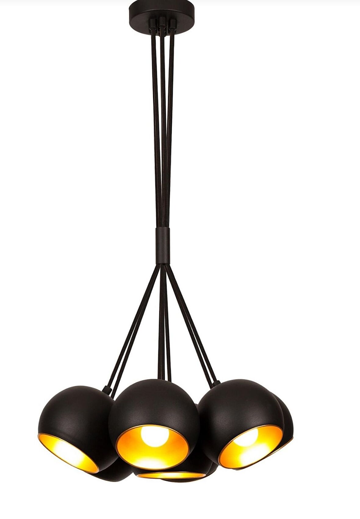 Rsylight Retro Metal Rustik Dekoratif 7 li Sarkıt Avize 