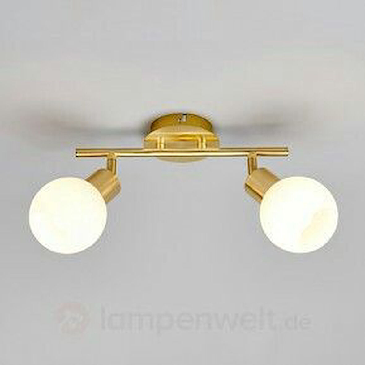 Rsylight Metal Eskitme Kaplama Opal Camlı Tavan Plofyoner 2 Li 180 Derece Hareketli Avize