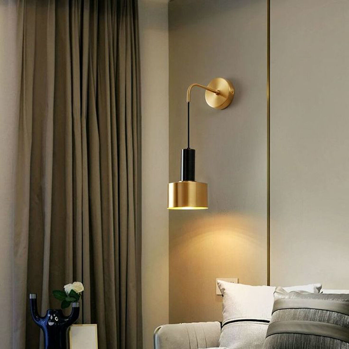 Rsylight Metal Retro Dekoratif Rustik Gold Aplik