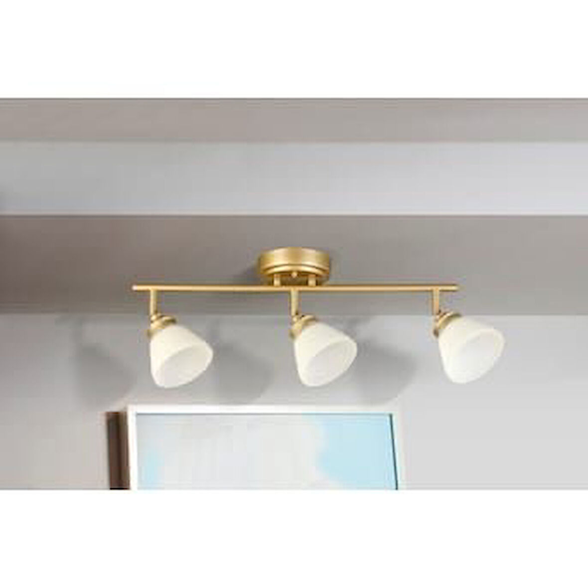 Rsylight Modern Eskitme Kaplama 180 Derece Hareketli Beyaz Opal Camlı Dekoratif Tavan Plofyoner Avize 