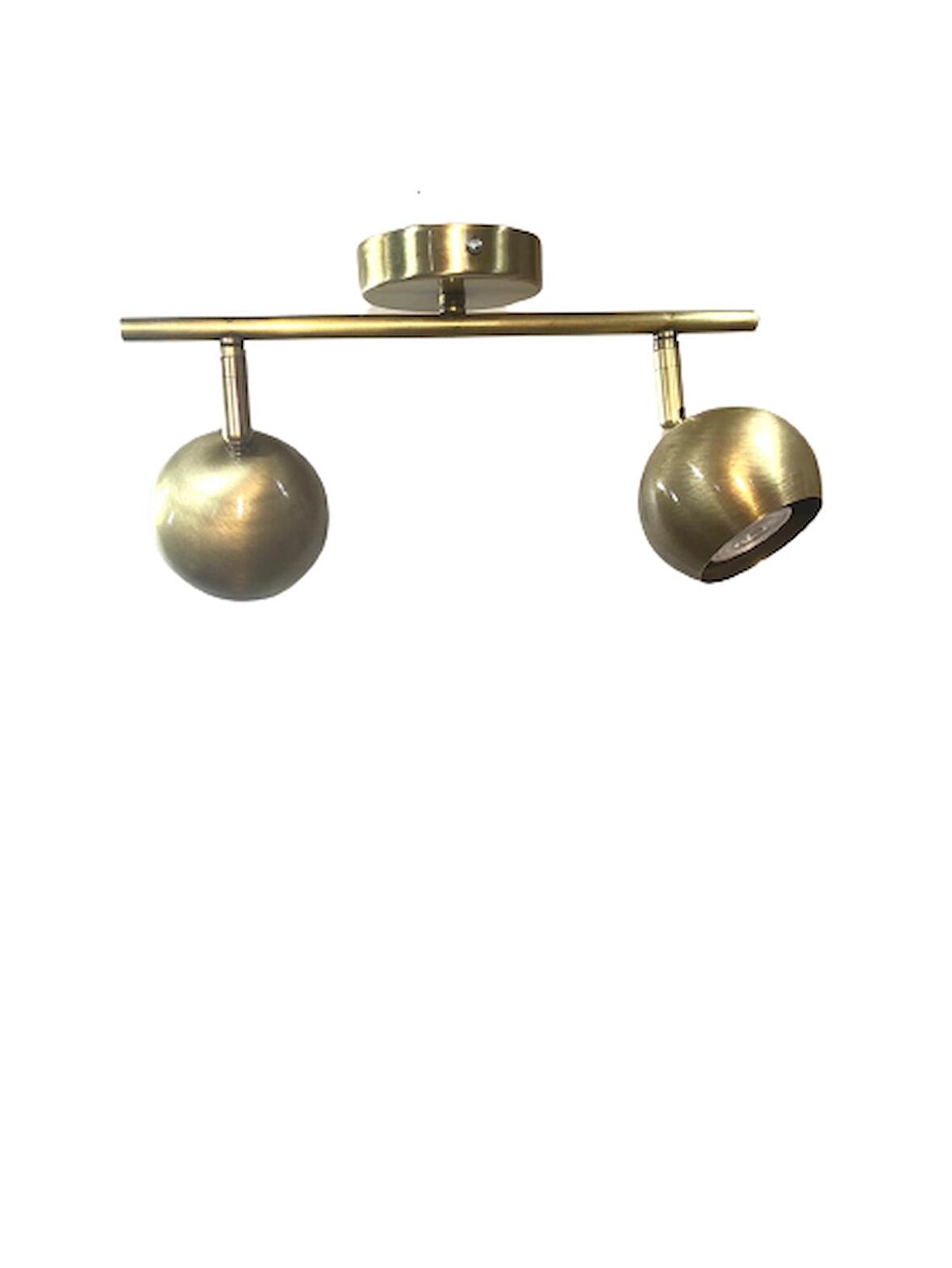 Rsylight Metal Modern 2 Li Eskitme Kaplama 180 Derece Mafsallı Led Spot Avize Beyaz Ampullü