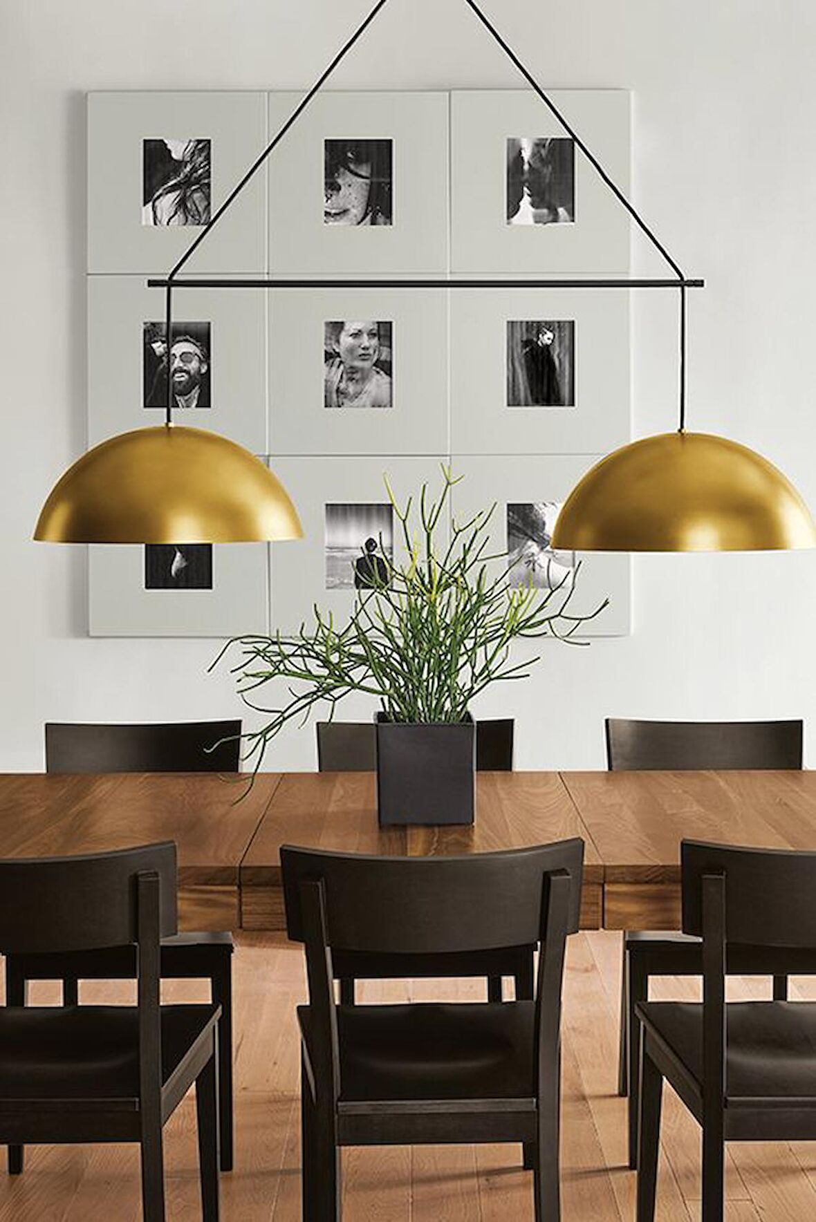 Rsylight Retro Vintage Siyah Eskitme Boyalı Masa Üstü Moden 2 Li Dekoratif Avize