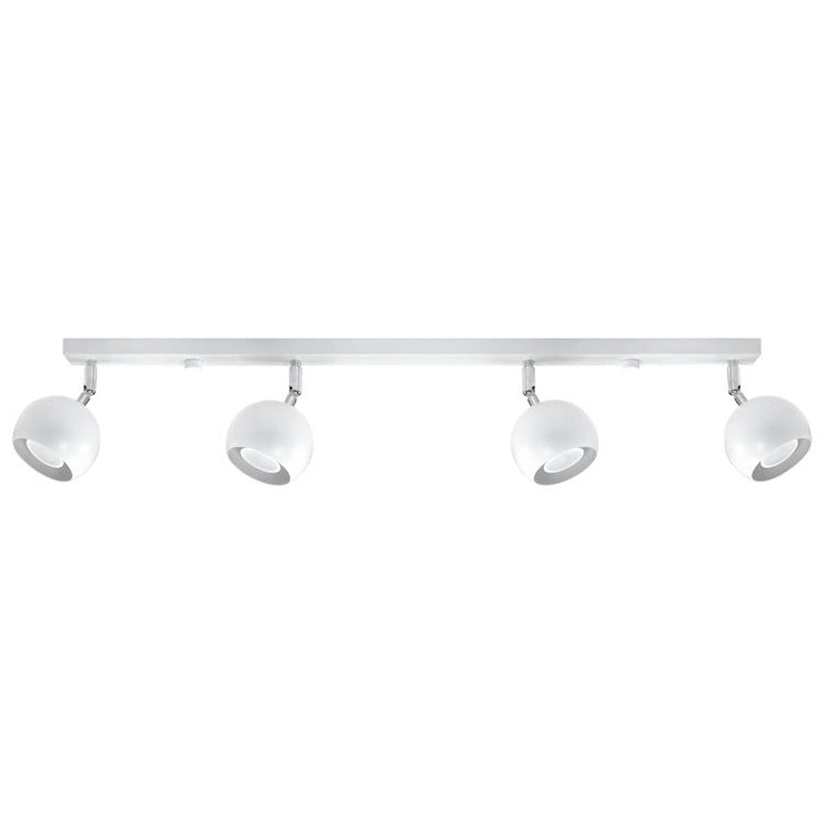 Rsylight Retro Beyaz 180 Derece Hareketli Modern Spor 4 Lü Led Spot Avize Günışığı Ampullü
