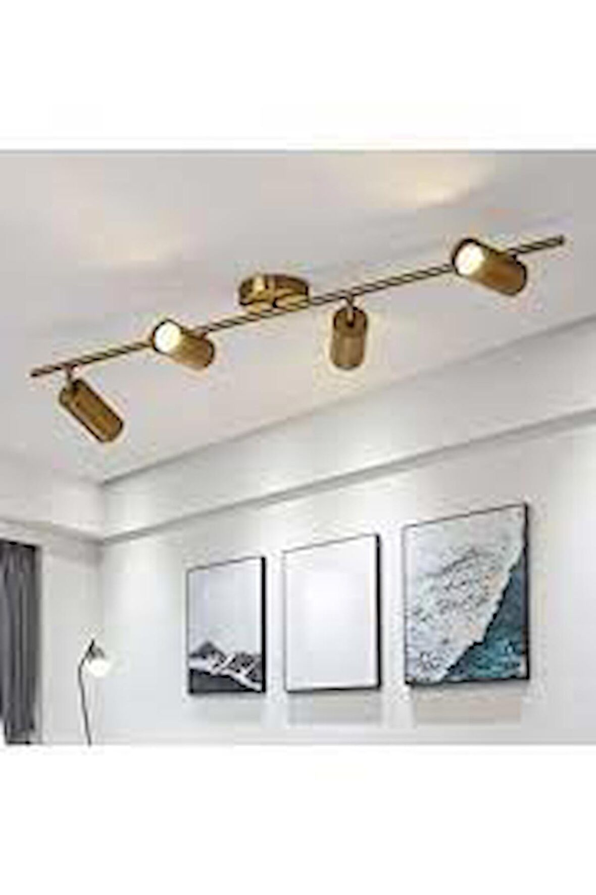 Rsylight Metal Modern 5 Li Eskitme Kaplama Led Spot Avize Günışığı Ampullü