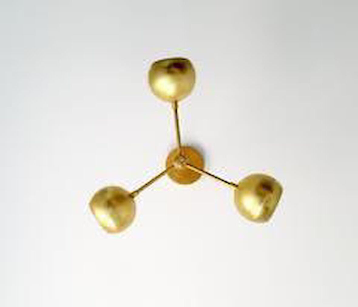 Rsylight Metal Ledli Günışığı Tavan Plofyoner Modern Eskitme Kaplama 3Lü Avize 