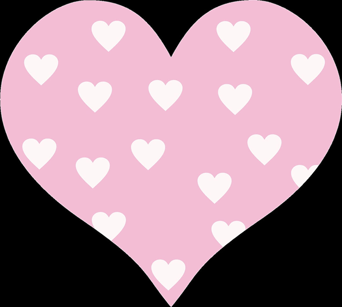 Kalpli Pembe Kalp Duvar Stickerı