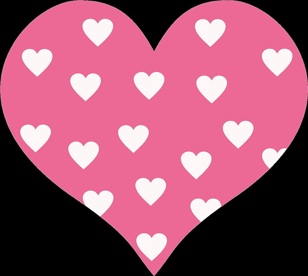 Kalpli Pembe Kalp Duvar Stickerı