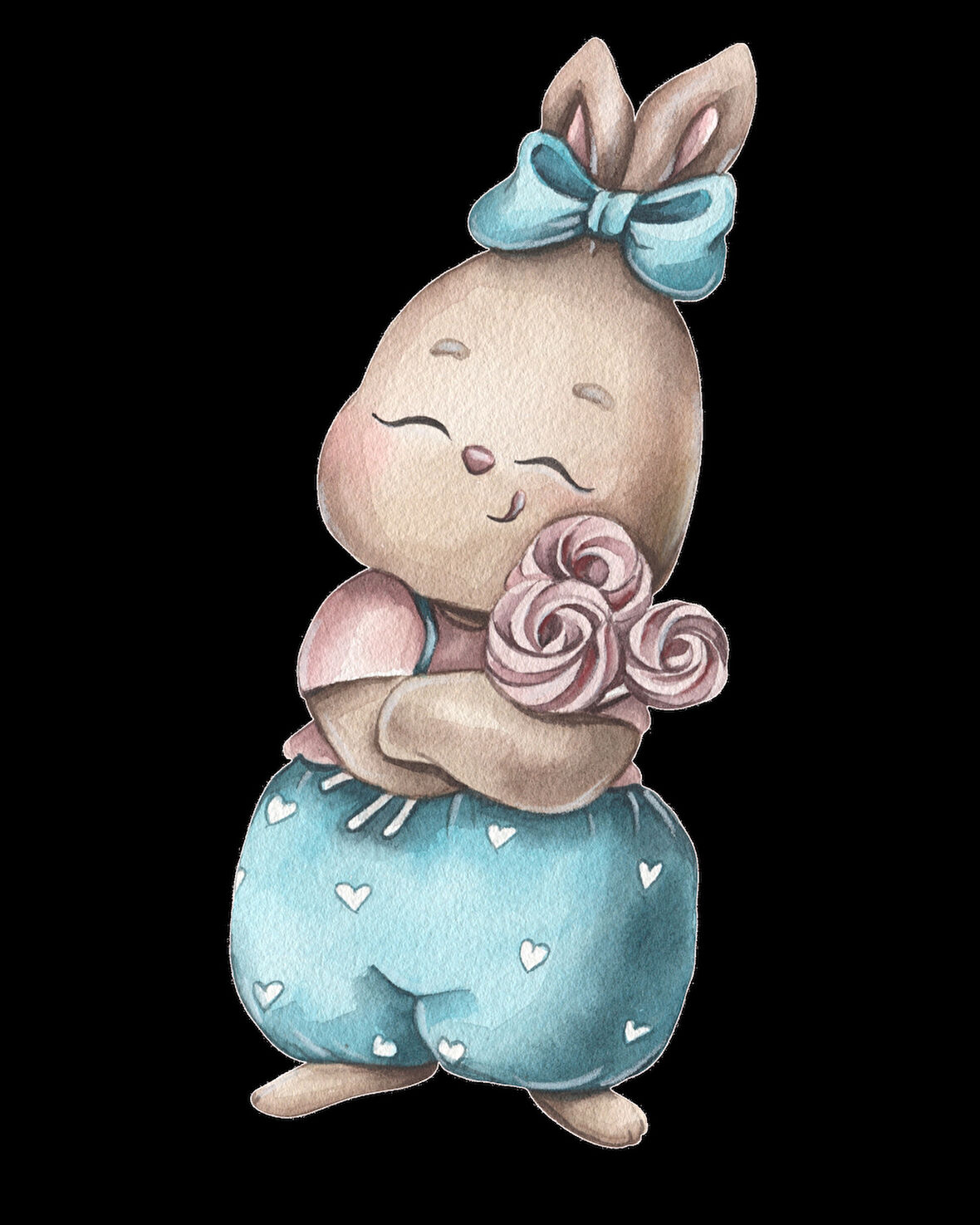 Kalpli Tavşan Duvar Stickerı